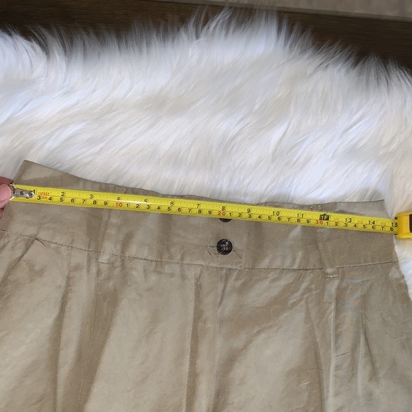 Escada High Waist Vintage Silk Bermuda Shorts Tan size 38 EU - Picture 11 of 17